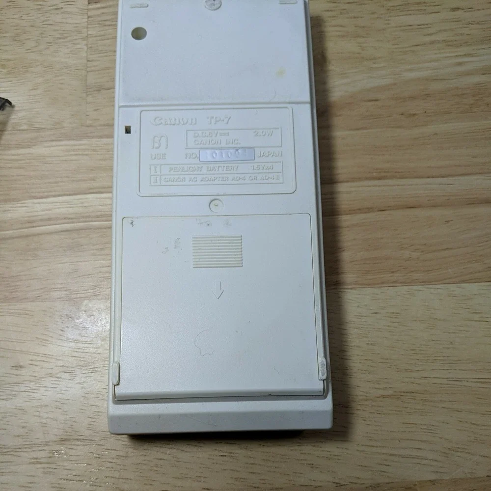 CANON TP-7 Pocket Printer Calculator - NO‎ POWER CORD OR PAPER